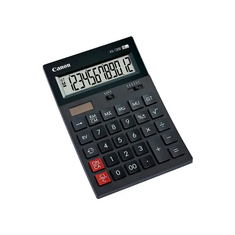Calculator de birou Canon AS-1200, 12 cifre, gri închis