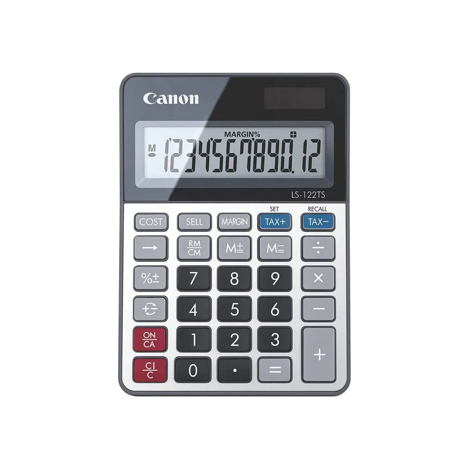 Calculator de birou Canon LS-122TSDBL, 12 cifre, gri