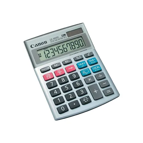 Calculator de birou Canon LS-103TC, 10 cifre, gri