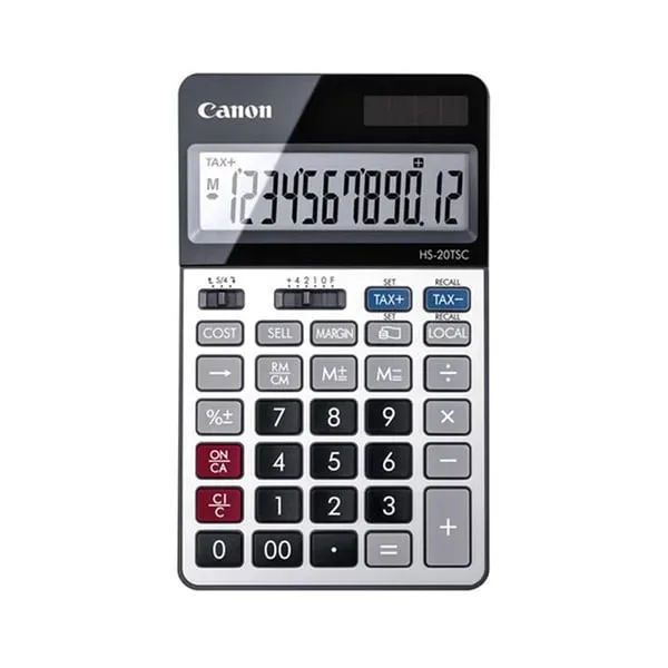 Calculator de birou Canon HS-20TSCDBL, 12 cifre, gri