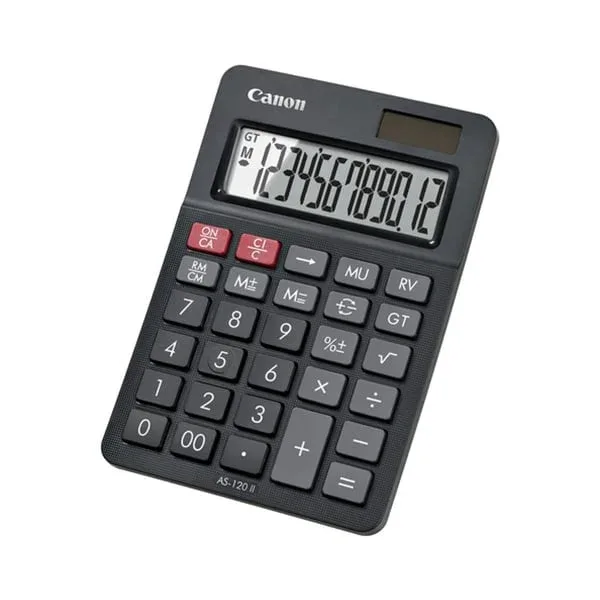 Calculator de birou Canon AS-120 II, 12 cifre, negru