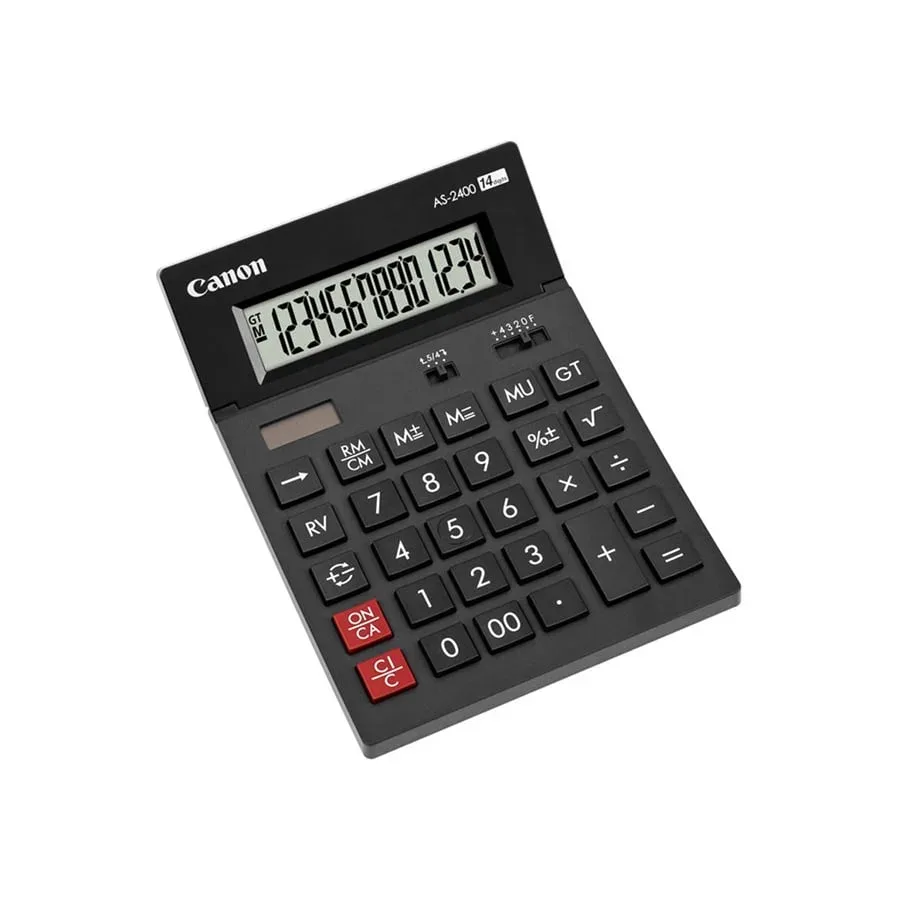 Calculator de birou Canon AS-2400, 14 cifre, gri închis