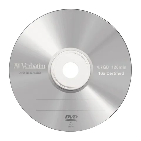 DVD-R Verbatim, 4.7 GB, 16x, strat AZO, în cutie