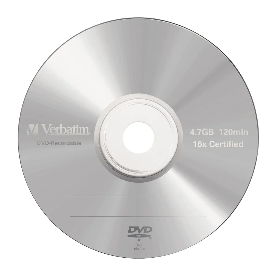 DVD-R Verbatim, 4.7 GB, 16x, strat AZO, în cutie