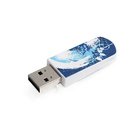 Stick de memorie USB Verbatim Mini Graffiti, USB 2.0, 32 GB, albastru