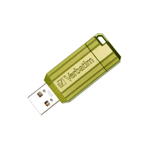 Memorie USB Flash Verbatim Pinstripe, USB 2.0, 16 GB, Verde