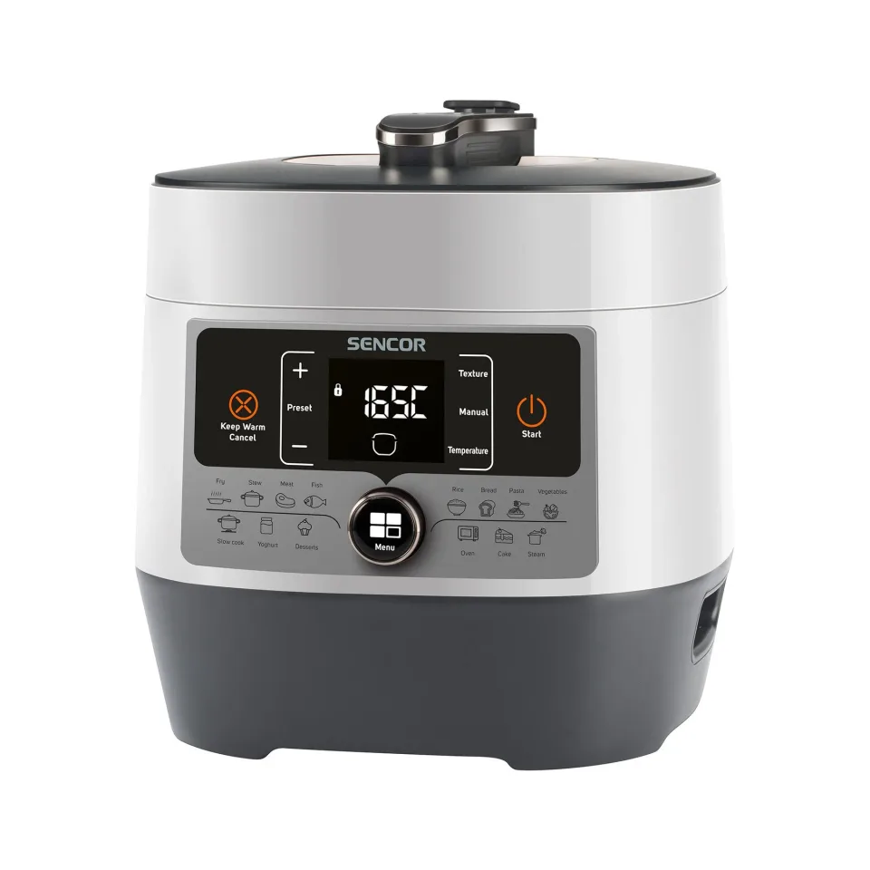 Multicooker Sencor SPR 3600WH, sub presiune, cu 14 programe, 5.5 L, 1000 W, 220V