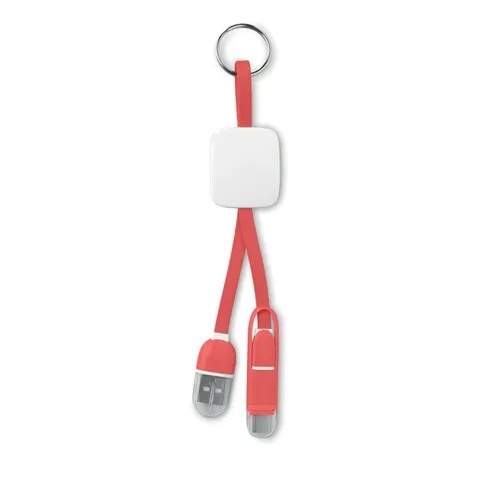 More Than Gifts breloc adaptor USB, USB tip C/USB micro tip B, roșu