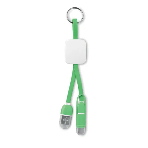 More Than Gifts breloc adaptor USB, USB tip C/ USB micro tip B, verde