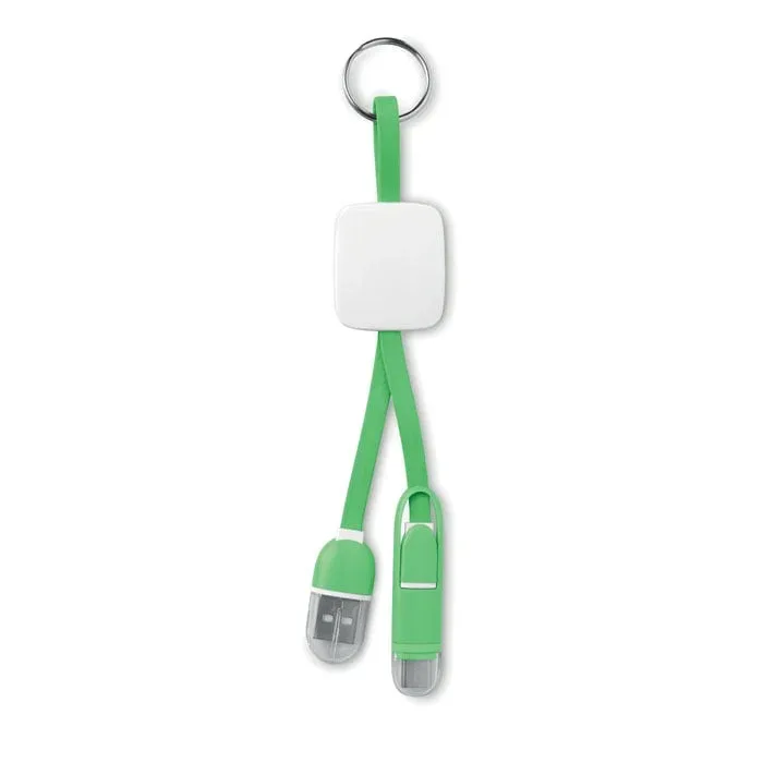 More Than Gifts breloc adaptor USB, USB tip C/ USB micro tip B, verde