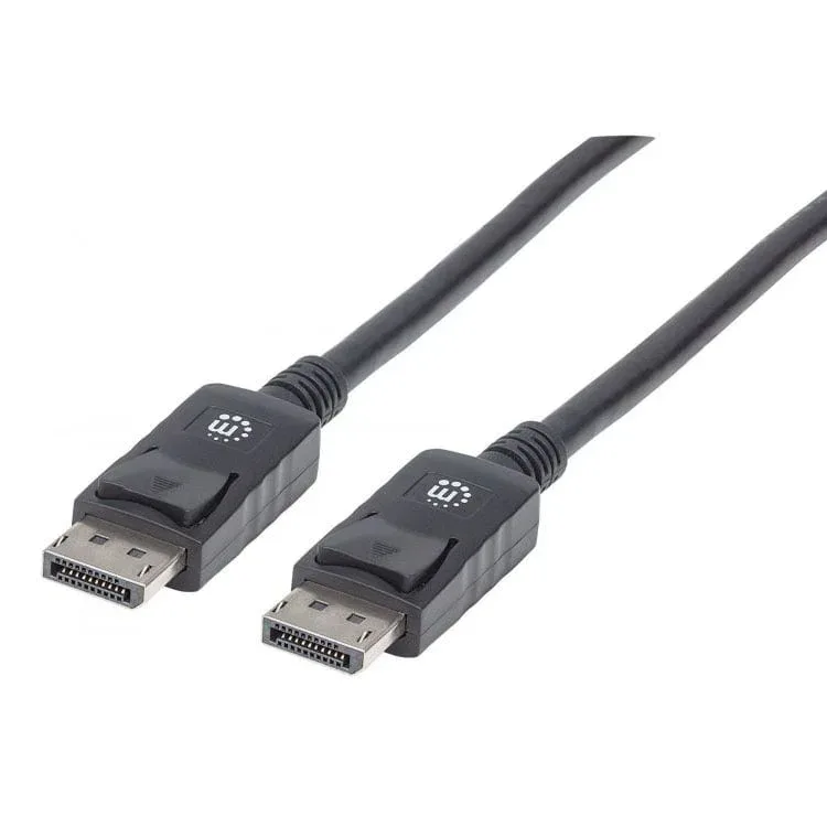 Cablu Manhattan DisplayPort tată/DisplayPort tată, 2 m, negru