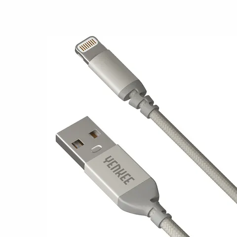 Cablu Yenkee 612 SR USB Male la Lightning Male, 2 m, gri