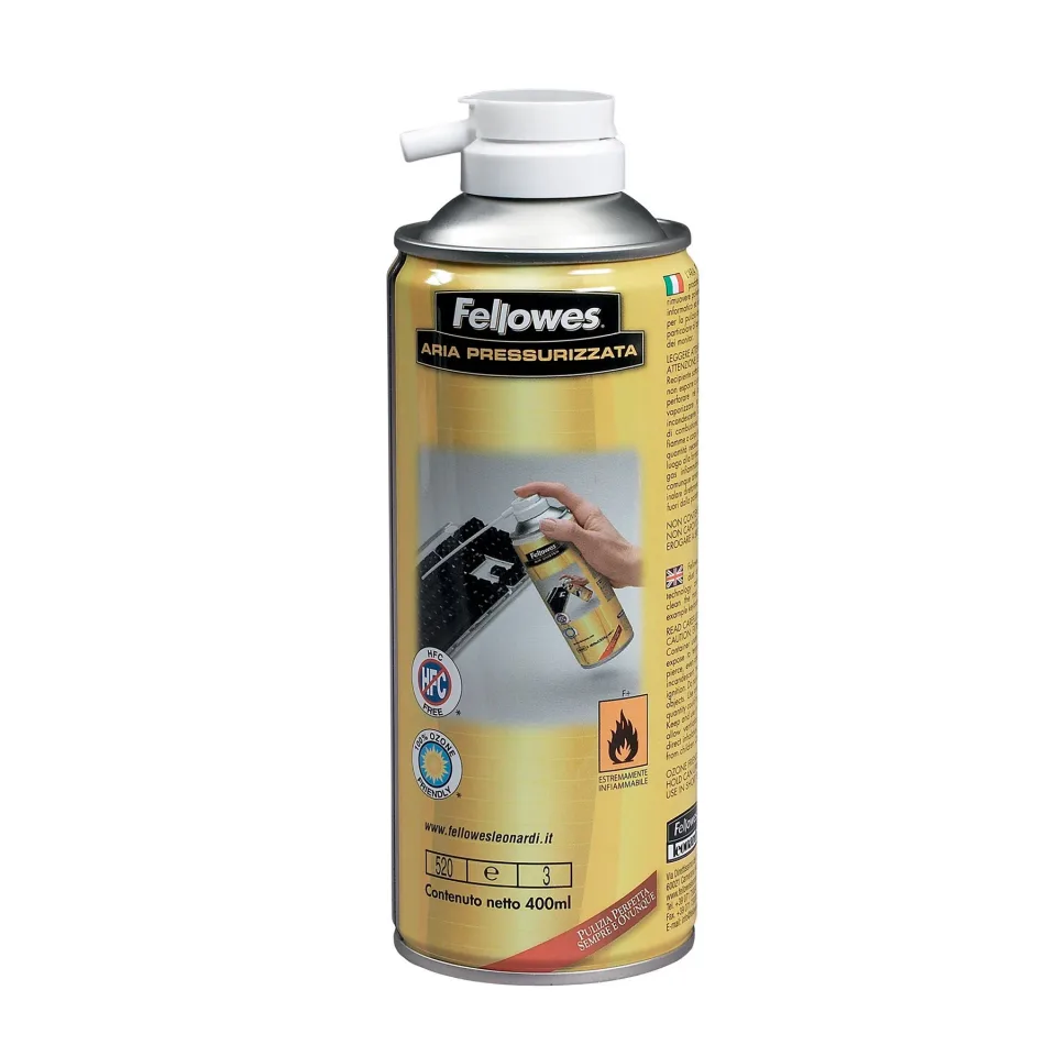 Aer comprimat Fellowes, pentru curățarea locurilor greu accesibile, 400 ml