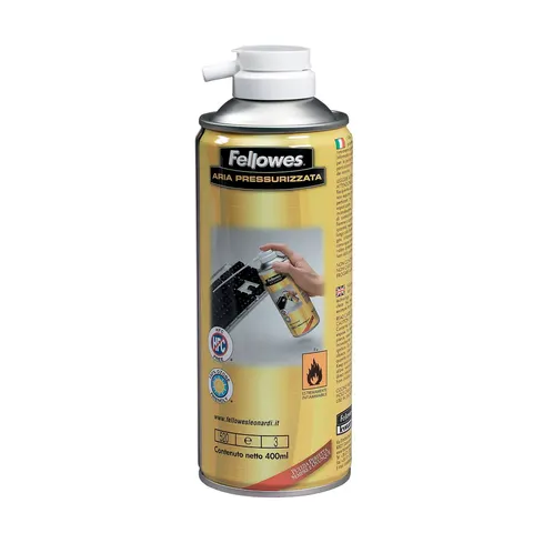 Aer comprimat Fellowes, pentru curățarea locurilor greu accesibile, 400 ml