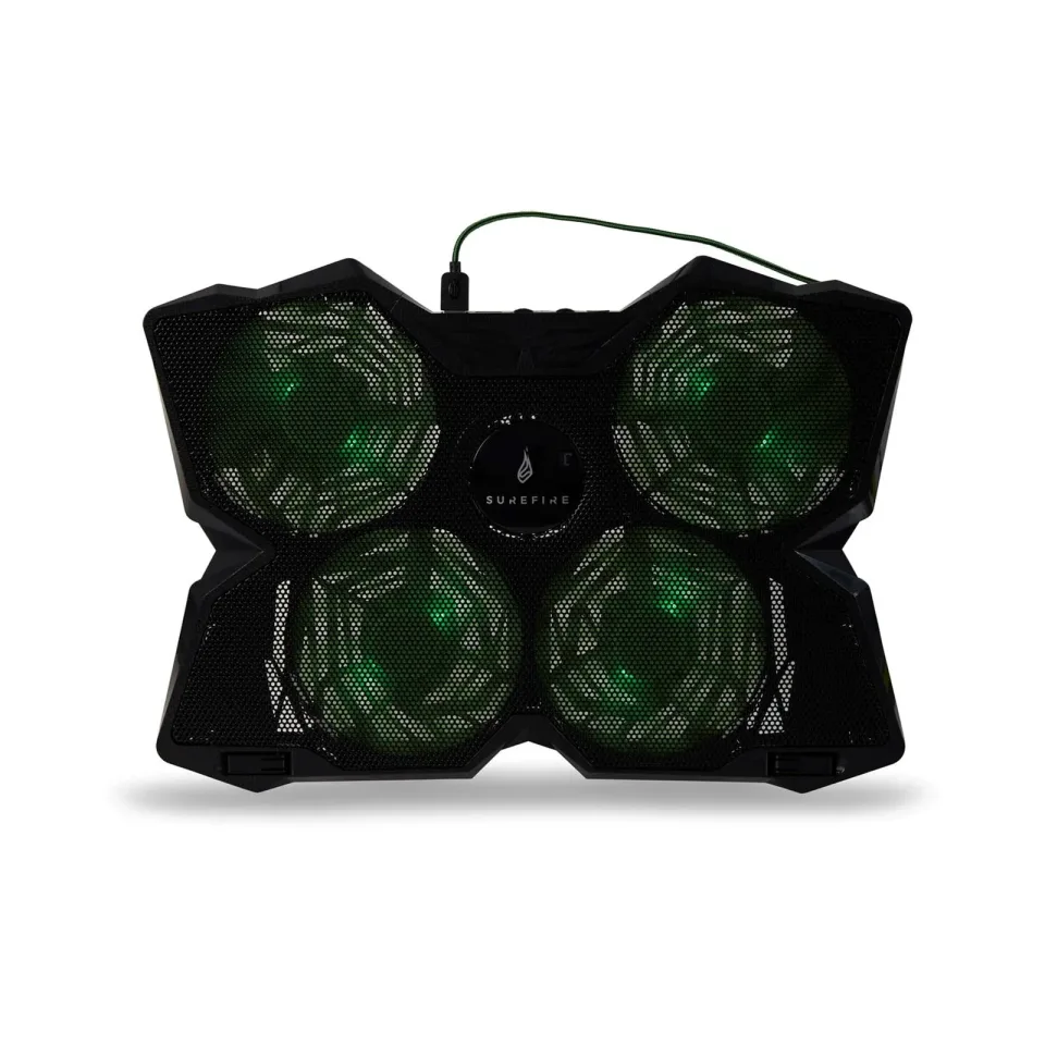 Suport laptop SureFire Bora, răcire, gaming, verde