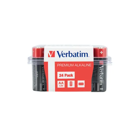 Baterii alcaline Verbatim, AA, 1.5 V, 24 bucăți