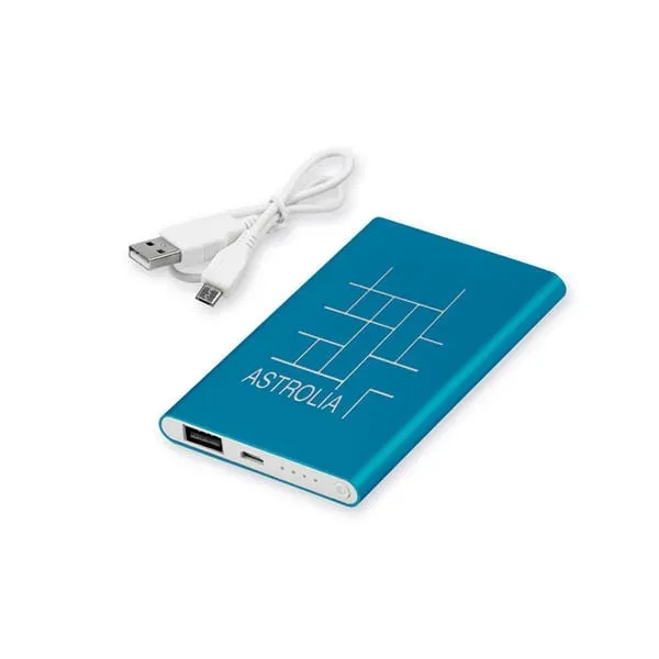 Power Bank Flatfour, 4000 mAh, albastru