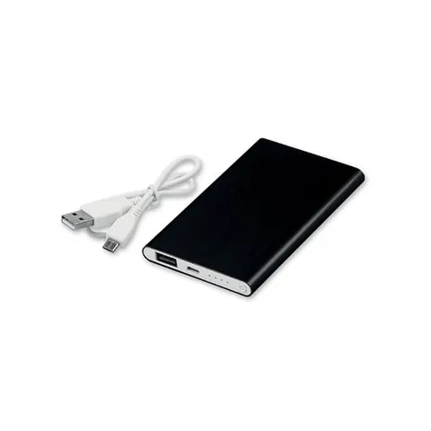 Baterie mobilă Flatfour, 4000 mAh, neagră