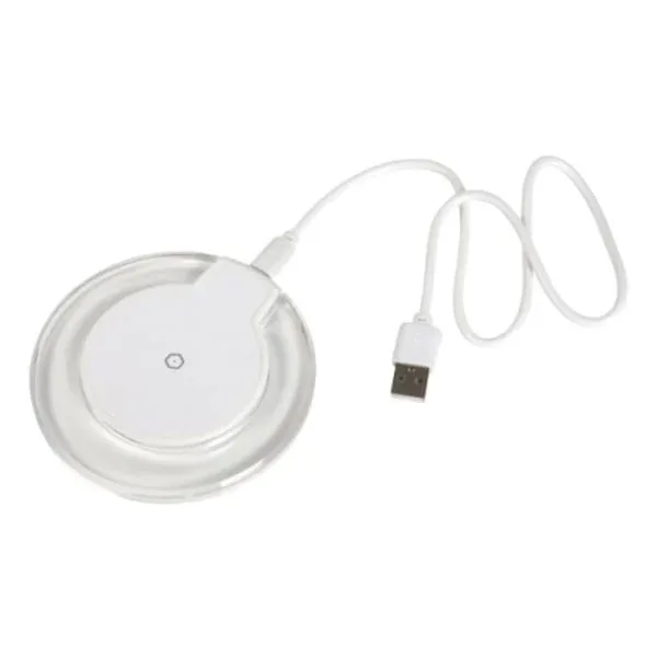 TOPS Stație de încărcare wireless prin inducție, transparent/alb