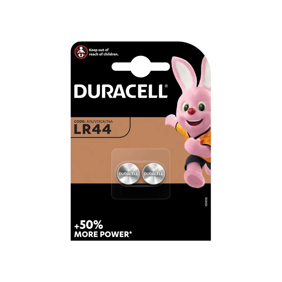 Baterie alcalină Duracell LR44, 1.5 V, 2 bucăți