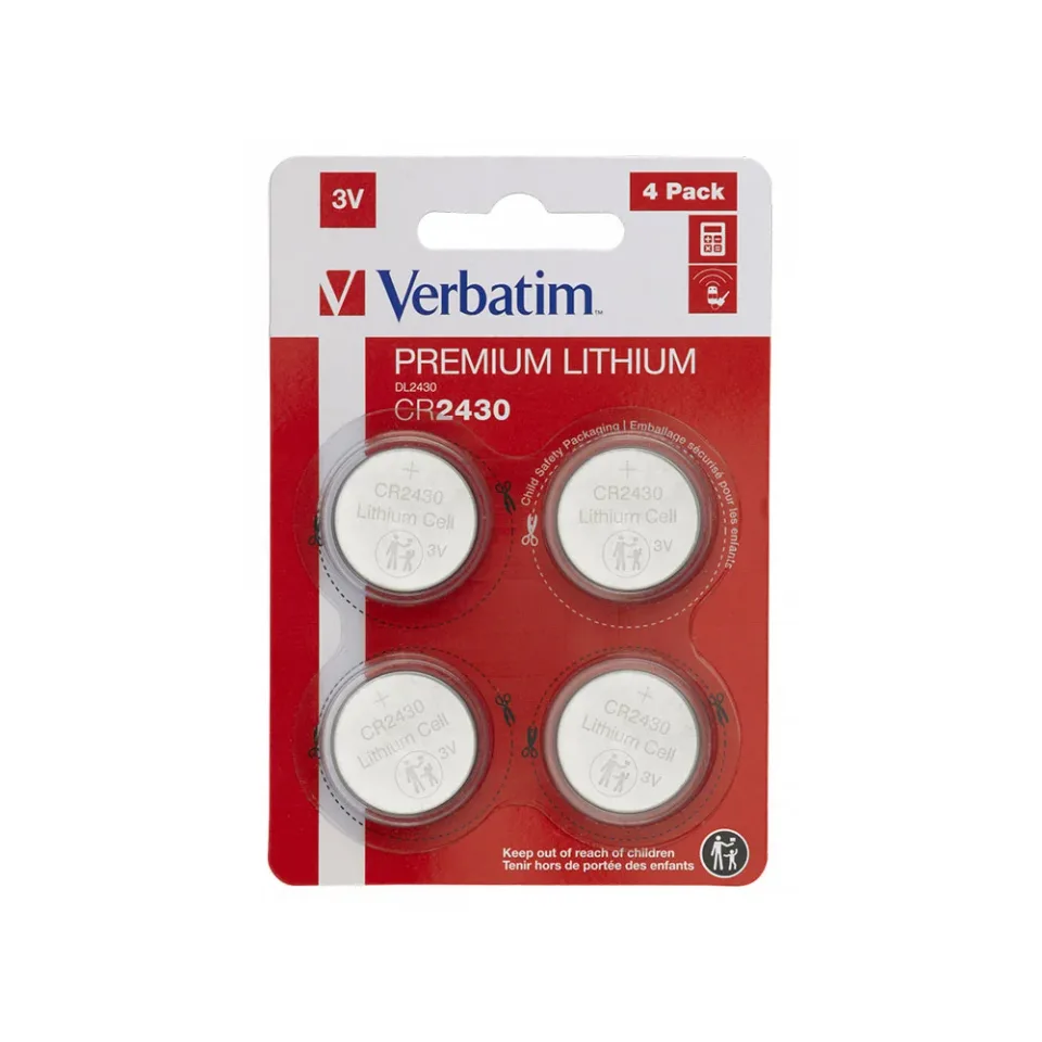 Baterie litiu Verbatim, CR2430, 3 V, 4 bucăți