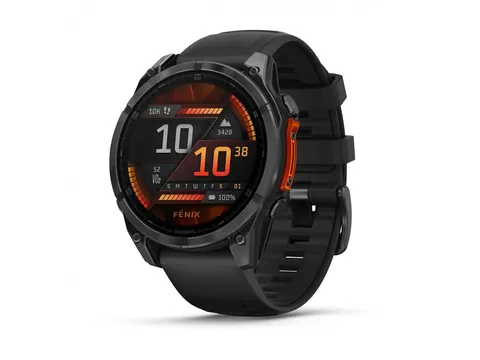 Garmin Fenix 8 smartwatch, 1.4'', 47 mm, gri-negru