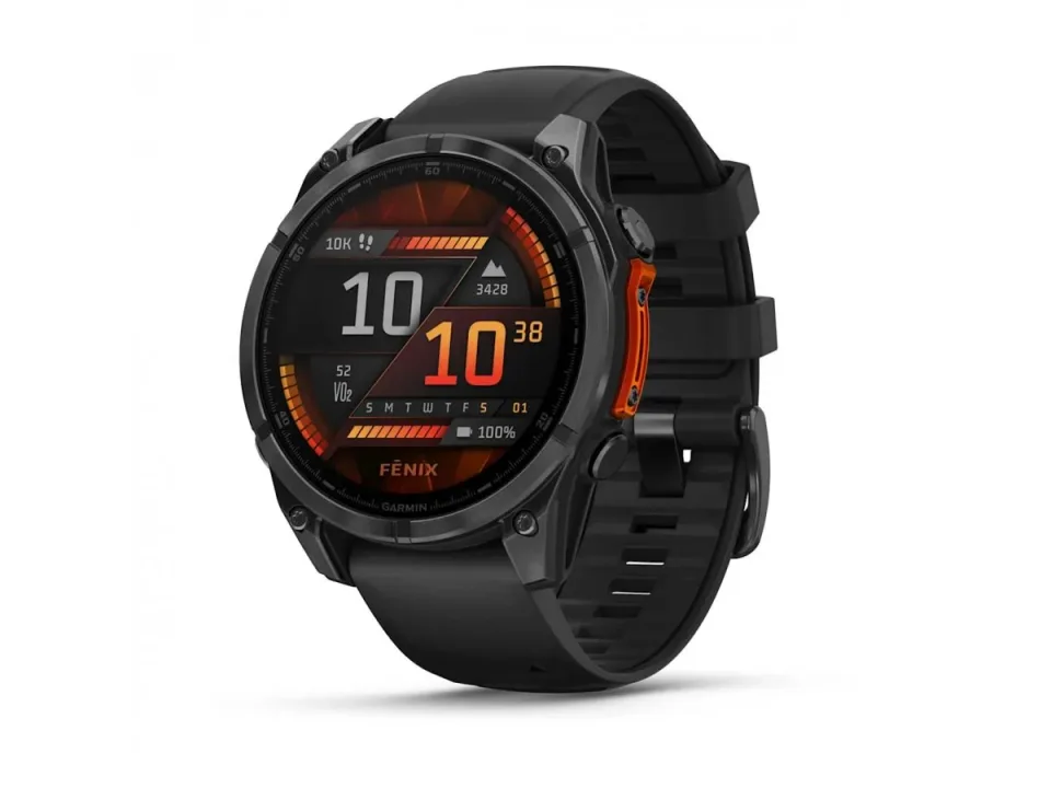 Garmin Fenix 8 smartwatch, 1.4'', 47 mm, gri-negru