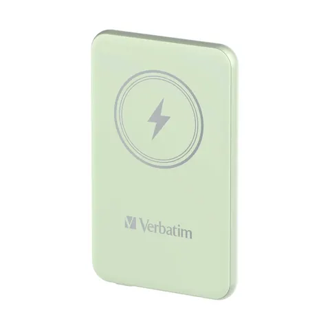 Baterie externă Verbatim Charge 'n' Go, magnetică, 5000 mAh, USB Type-C, verde