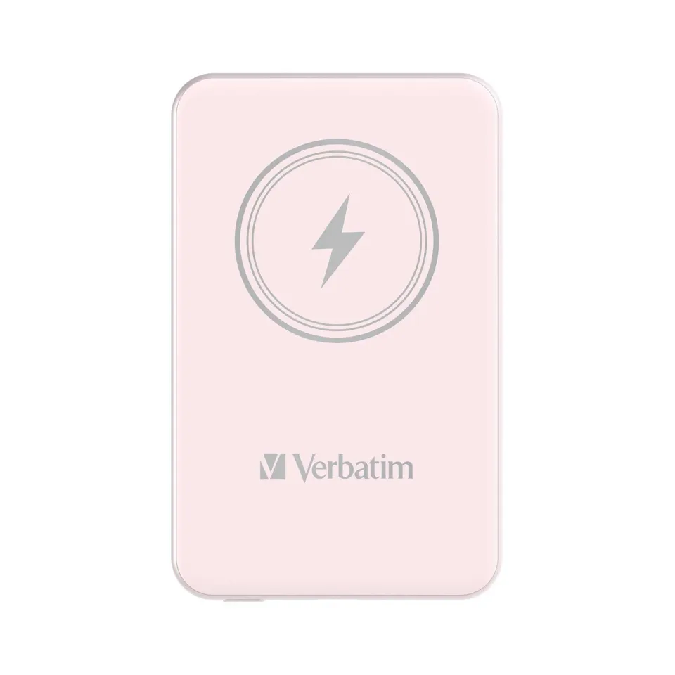 Baterie externă Verbatim Charge 'n' Go, magnetică, 5000 mAh, USB Type-C, roz