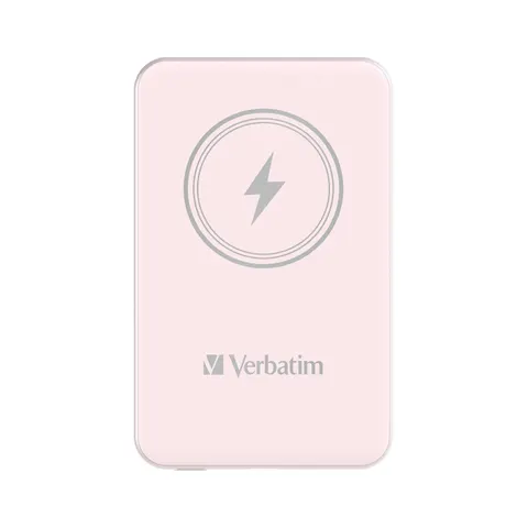 Baterie externă Verbatim Charge 'n' Go, magnetică, 5000 mAh, USB Type-C, roz