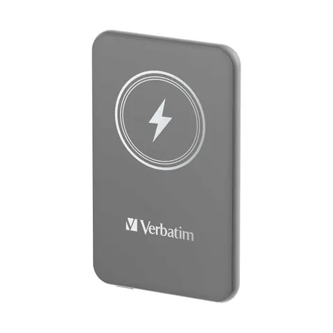 Baterie externă Verbatim Charge 'n' Go, magnetică, 5000 mAh, USB Type-C, gri