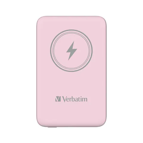 Baterie externă Verbatim Charge 'n' Go, magnetică, 10000 mAh, USB Type-C, roz