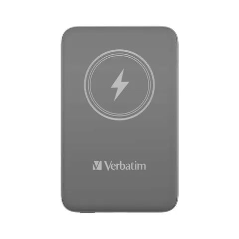 Baterie externă Verbatim Charge 'n' Go, magnetică, 10000 mAh, USB Type-C, gri