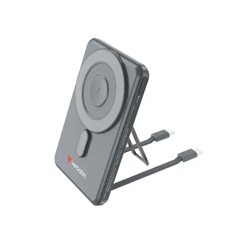 Baterie externă Verbatim Charge n'Go, 5000 mAh, cu 2 cabluri, USB Type-C, gri
