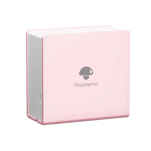 Imprimantă Phomemo M02-PK, portabilă, mini, fără cerneală, lățime maximă etichetă 53 mm, roz