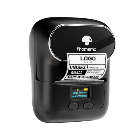 Imprimantă Phomemo M110-BK, mini, fără cerneală, lățime maximă etichetă 50 mm, negru