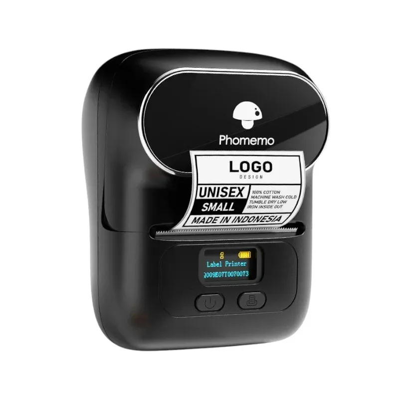 Imprimantă Phomemo M110-BK, mini, fără cerneală, lățime maximă etichetă 50 mm, negru
