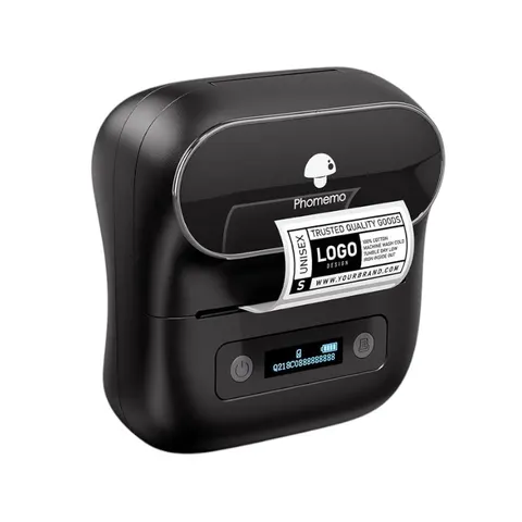 Imprimantă Phomemo M220-BK, mini, fără cerneală, lățime maximă etichetă 75 mm, negru