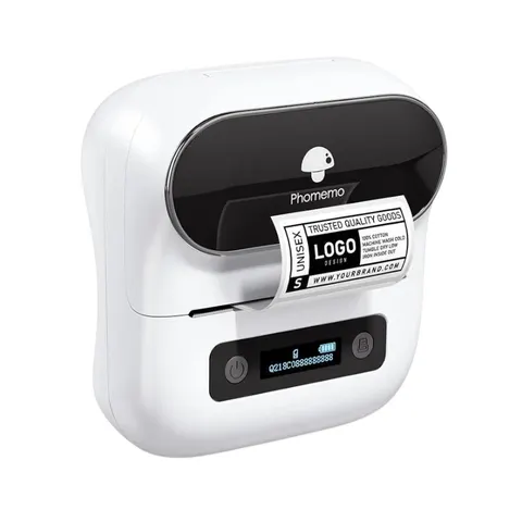 Imprimantă Phomemo M220-WH, mini, fără cerneală, lățime maximă etichetă 75 mm, alb