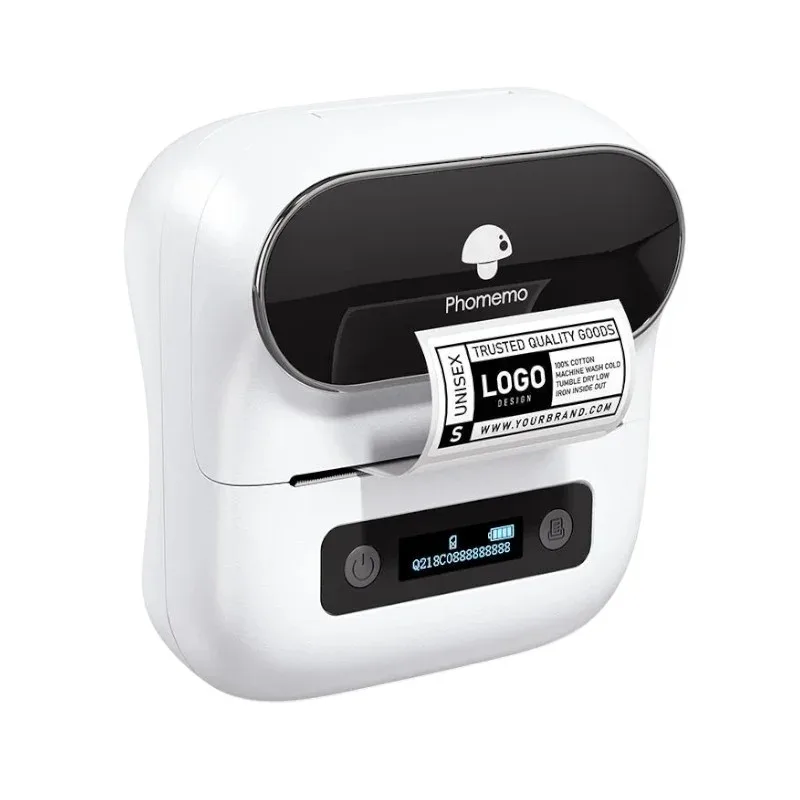 Imprimantă Phomemo M220-WH, mini, fără cerneală, lățime maximă etichetă 75 mm, alb