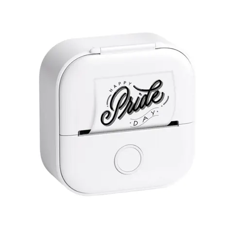 Imprimantă Phomemo T02-WH, portabilă, mini, fără cerneală, albă, lățime maximă etichete 53 mm
