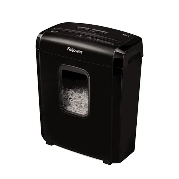 Distrugător de documente Fellowes Powershred 6M, Micro Cut, 13 L, P-4, Mini-Cut, timp de funcționare 5 min