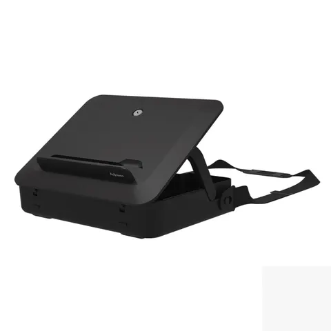 Stand Fellowes și geantă de transport pentru laptop Breyta, 2 în 1, negru
