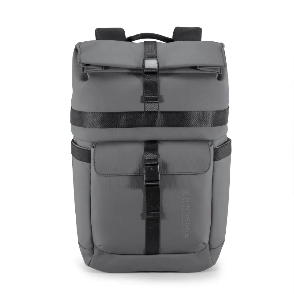 Rucsac pentru laptop Kingsons Nomad X, 15.6'', poliester impermeabil/acoperire PVC, 20 L, gri închis