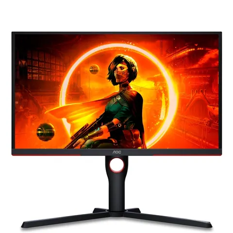 Monitor AOC 25G3ZM/BK, 24.5'', WLED, 1920 x 1080, 300 cd/m2, 1 ms, 2 HDMI, negru-roșu