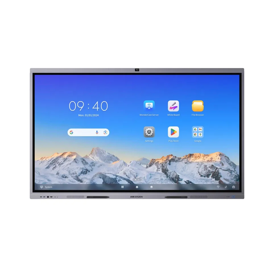 Display interactiv Hikvision DS-D5C65RB/B, 65'', NFC, EDLA, cu cameră, DLED, 400 cd/m2, 60 Hz