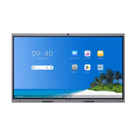 Display interactiv Hikvision DS-D5B65RB/FP, 65'', NFC, EDLA, cu cameră, DLED, 450 cd/m², 60 Hz