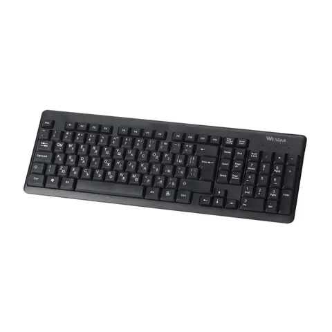 Tastatură Wesdar K401C, wireless, cu caractere chirilice, neagră, 103 taste