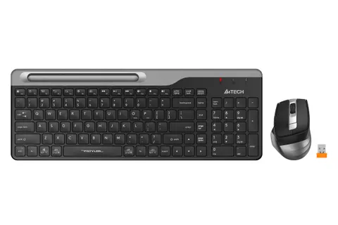 Set A4Tech - tastatură și mouse Fstyler FB2535CS, 2.4 GHz, Bluetooth, Nano USB, AA, gri