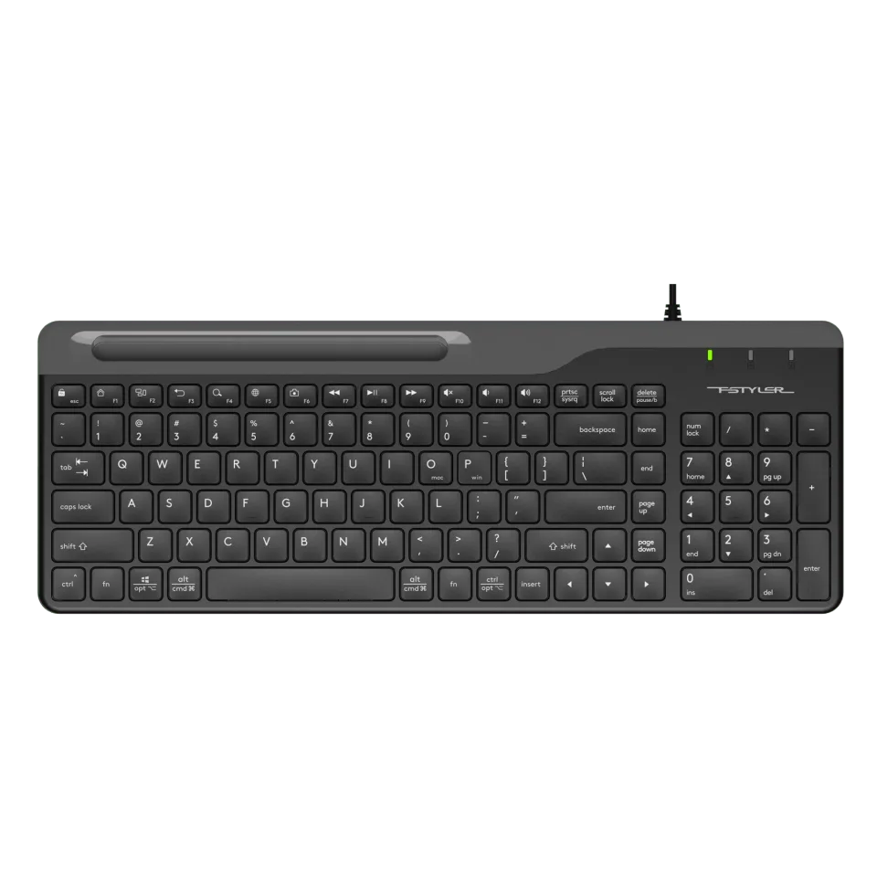 Tastatură A4Tech Fstyler FK25, cu cablu 1.5 m, USB, neagră